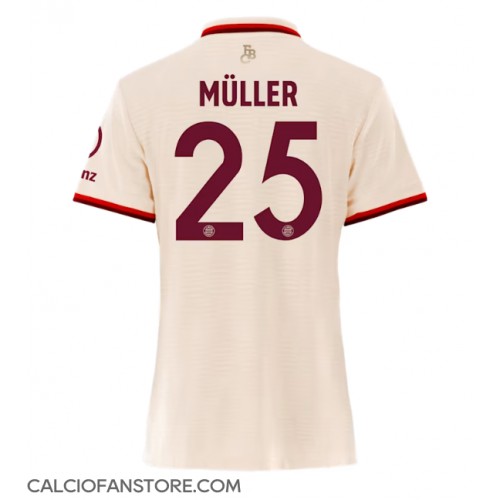 Maglia Calcio Bayern Munich Thomas Muller #25 Terza Divisa Donna 2024-25 Manica Corta